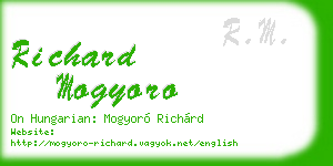 richard mogyoro business card