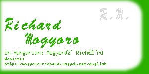 richard mogyoro business card